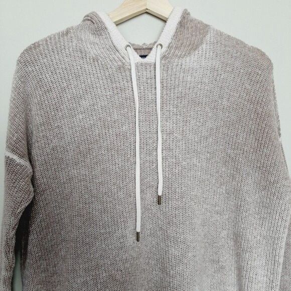 AE / AMERICAN EAGLE Soft Knit Burnout Oversized Hoodie Sweater Top Sz XS - Picture 3 of 6